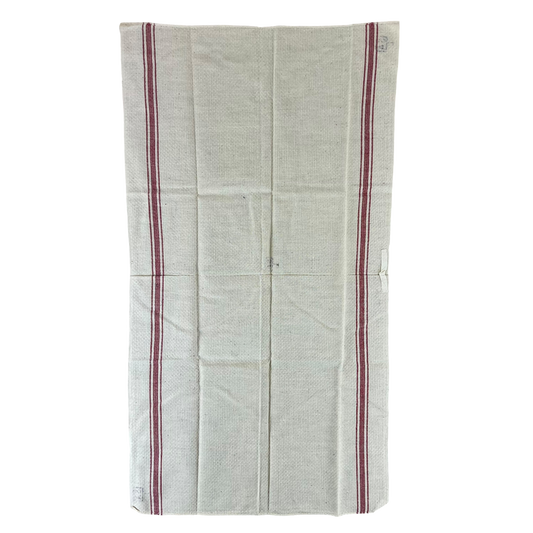 Finnish Army WW2 Cream w/ Red Stipe Tea Towel