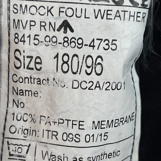 British Royal Navy Foul Weather MVP Smock - Medium 180/96