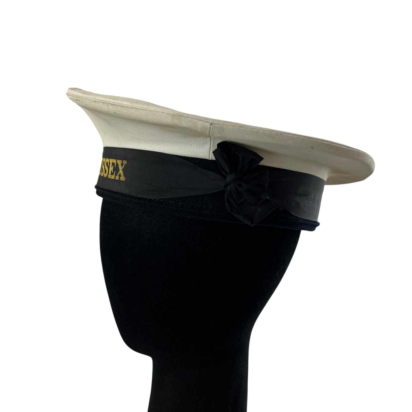 British Royal Navy WW2 Sailor's "Pork Pie" Hat - HMS Sussex - Small