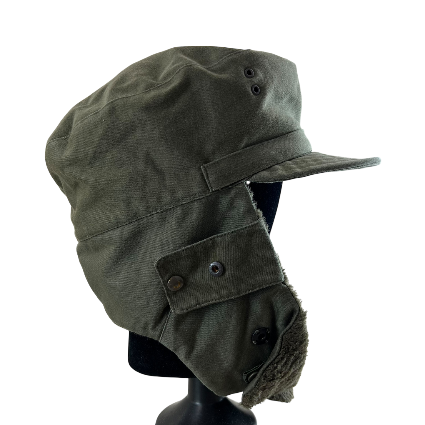 Austrian Army Olive Drab Cold Weather Trapper Cap - Medium 58cm
