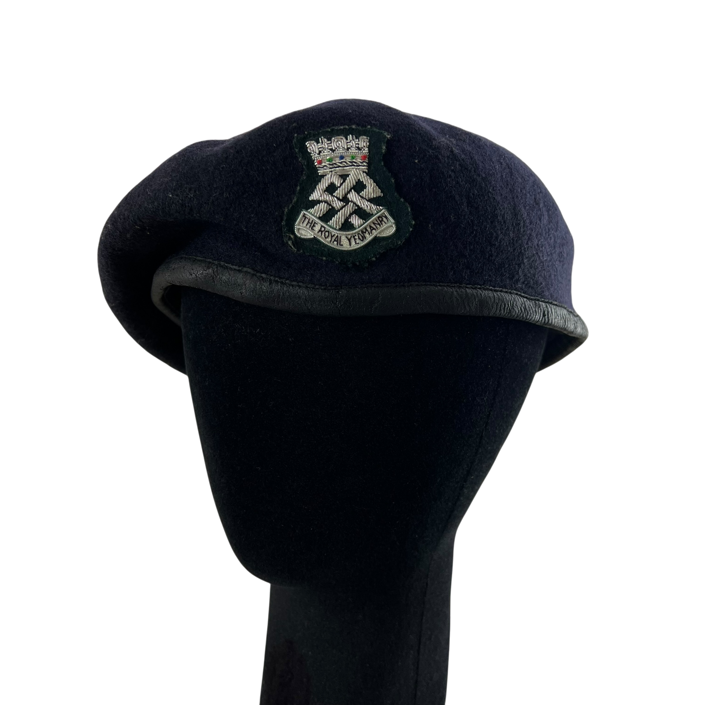 British Army Beret w/ Patch - Royal Yeomanry - Medium 58cm