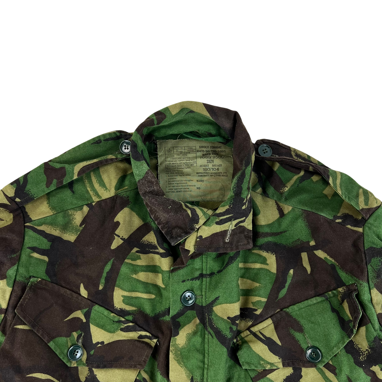 British Army 85 Pattern DPM Camouflage Combat Smock - Large 180/104