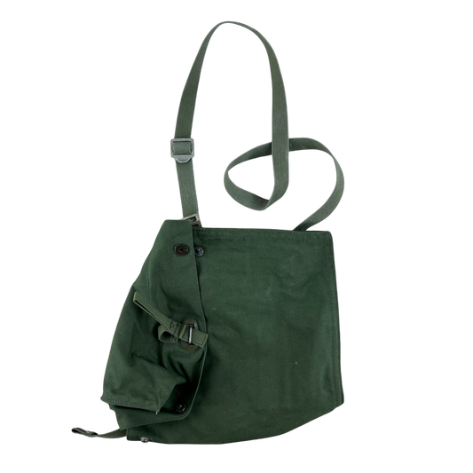 Swedish Army M51 Bag Gas Mask Haversack Olive Green Canvas