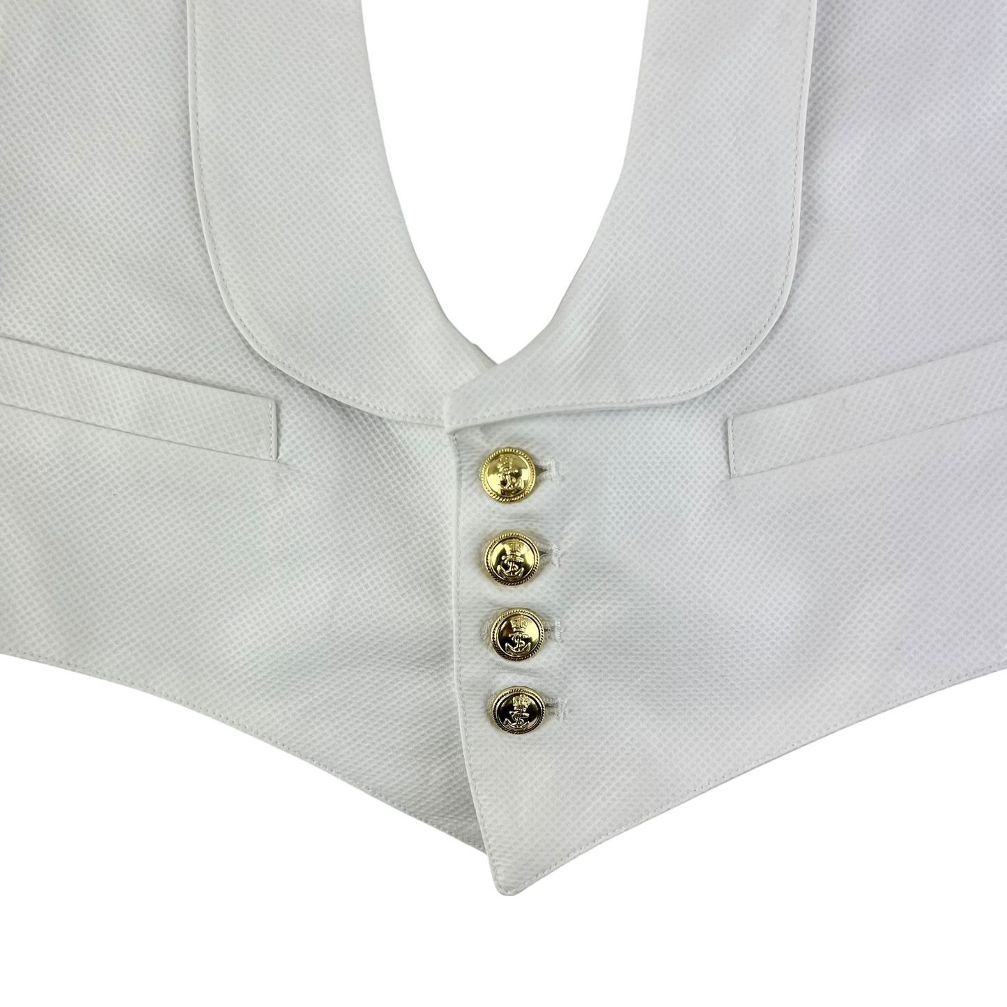 British Royal Navy & RM White Mess Dress Waistcoat -  Small / Medium