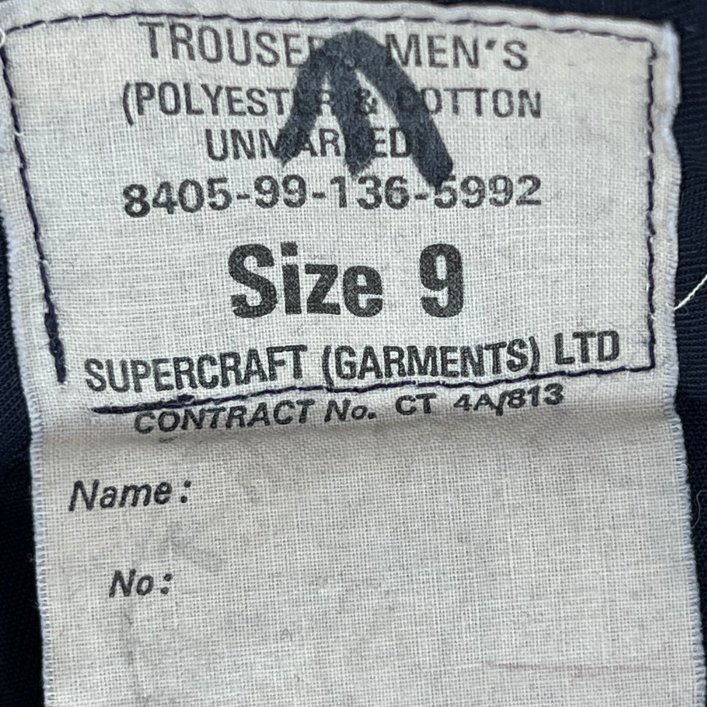 British Royal Navy Poly-Cotton Working Dress Trousers - W32 L31
