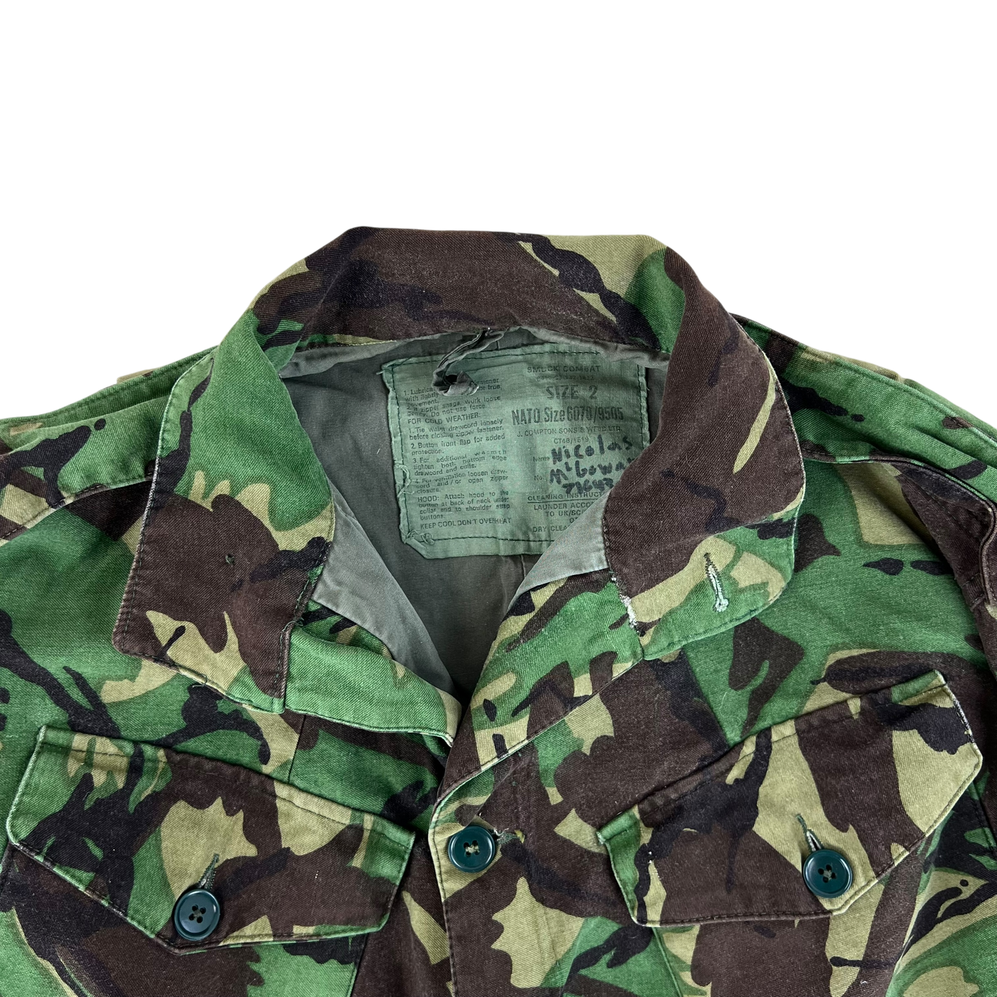 British Army 85 Pattern DPM Camouflage Combat Smock - Medium SIZE 2
