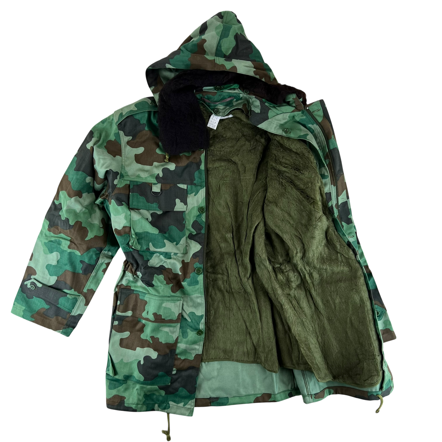 Serbian Army M93 Oak Leaf Camouflage Parka w/ Thermal Liner - Medium 172/100