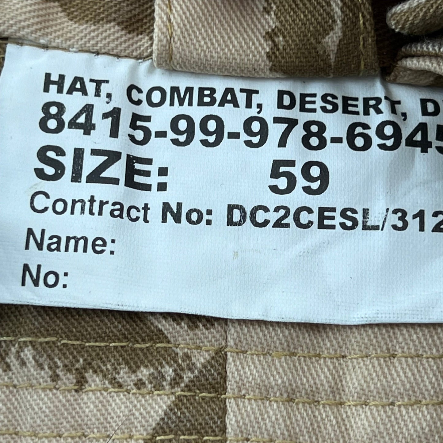 British Army Desert DPM Camouflage Boonie - Large 59cm