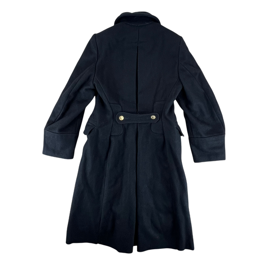 Soviet Navy Black Wool Greatcoat - Small