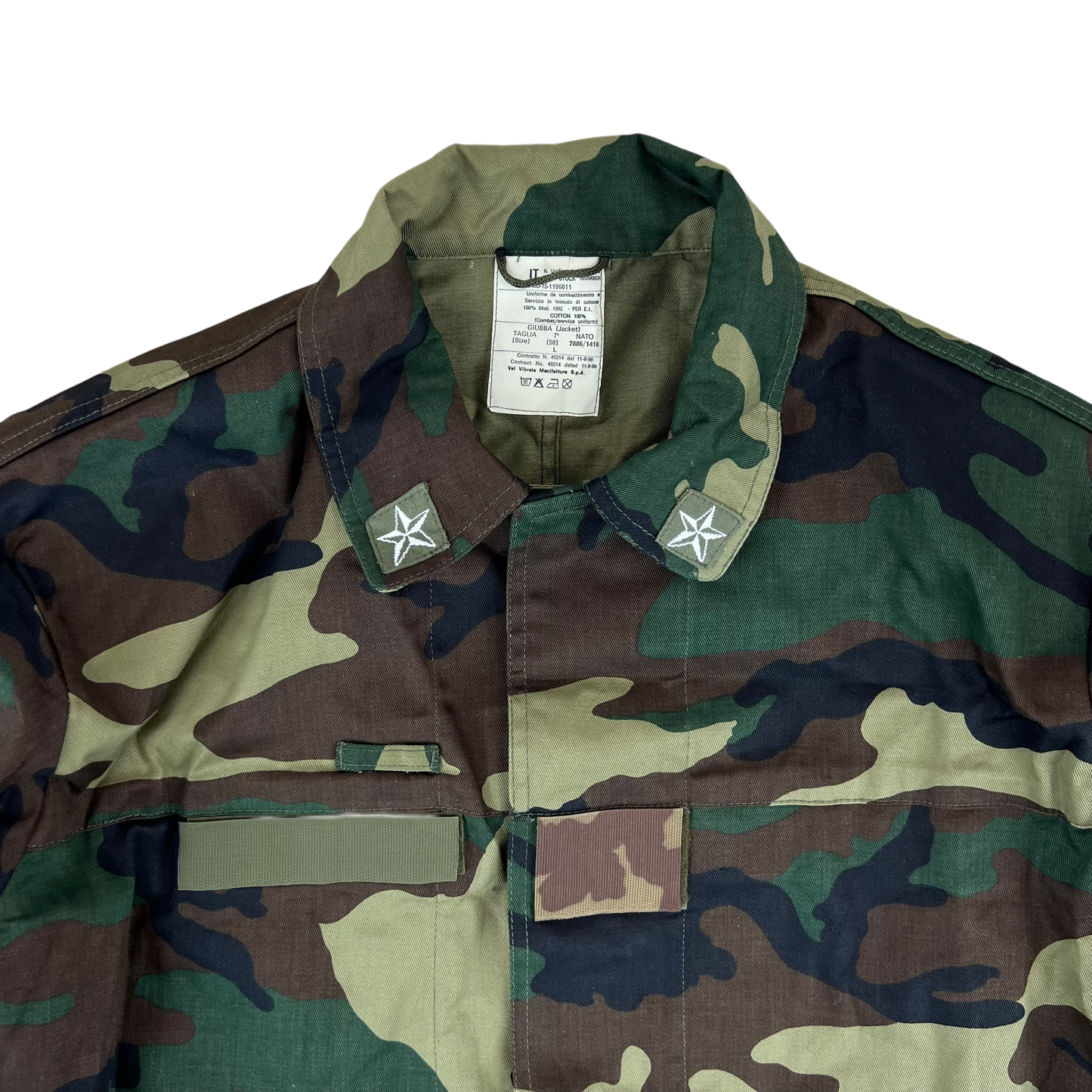 Italian Army Roma 90 Woodland Camouflage Combat Jacket - XX Large