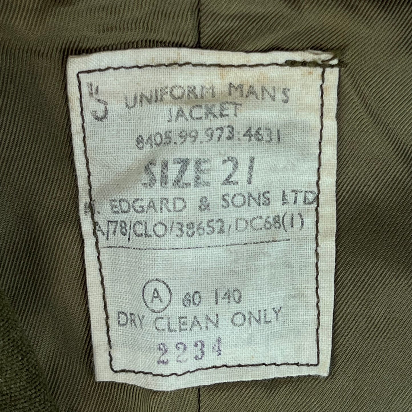 British Army 60s Service Dress Jacket - Medium