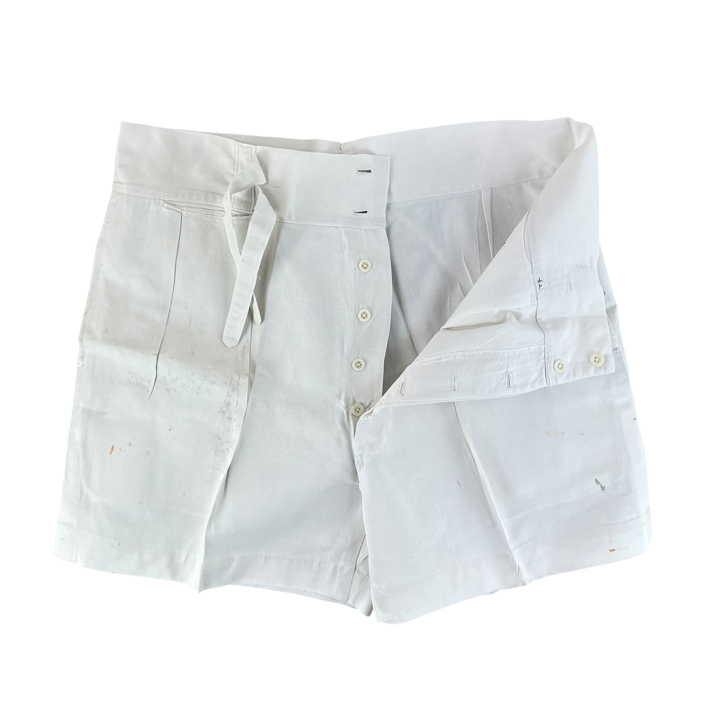 British Merchant Navy 50s Tropical White Shorts - W40