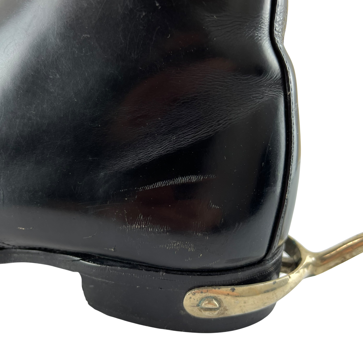 British Army Black George Boots w/ Spurs - Size 10