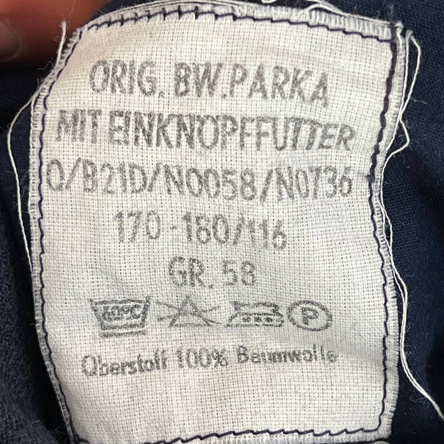 German Navy Parka w/ Thermal Liner - X Large