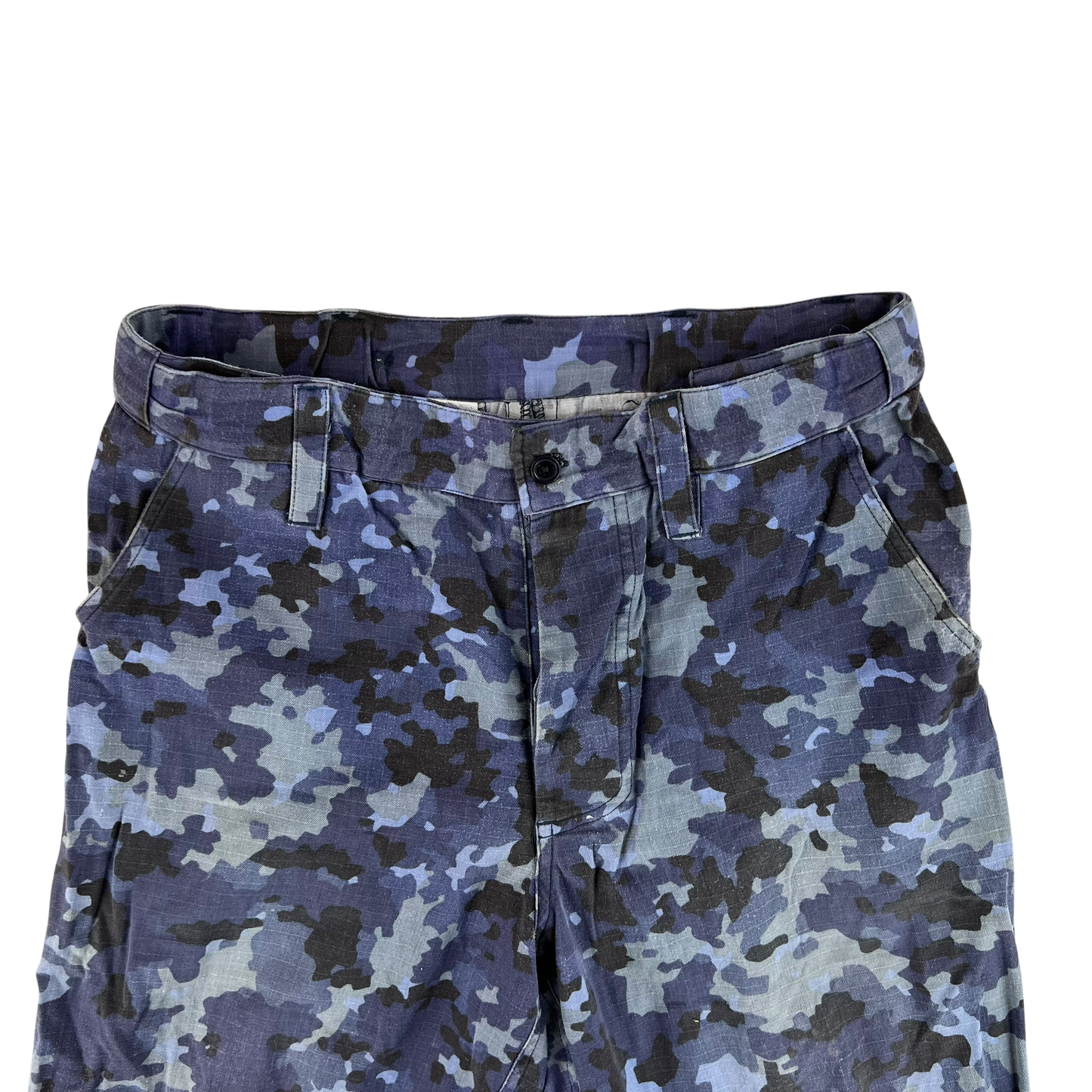 Romanian Navy M2017 Blue Camouflage Ripstop Trousers - W32 L30