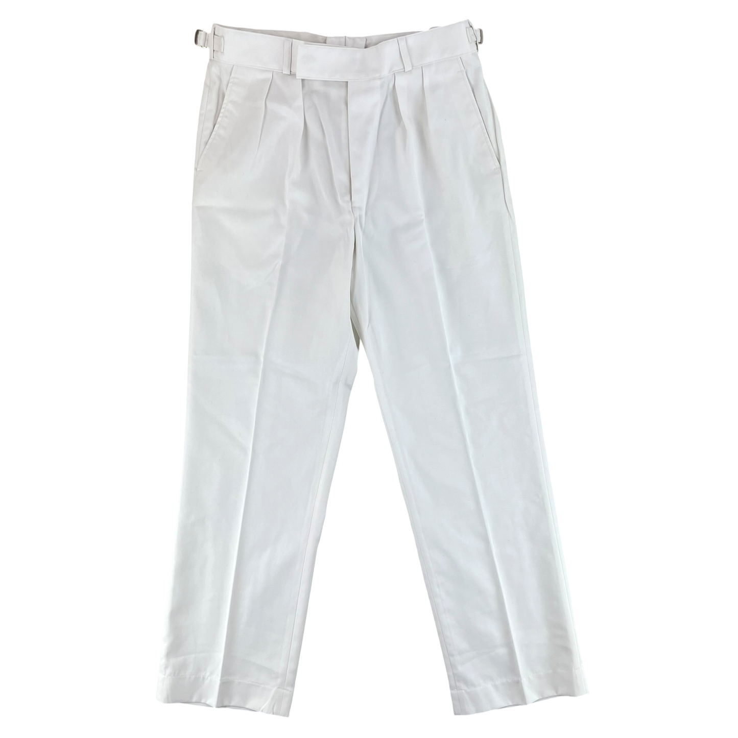 British Royal Navy Officer's White Class I & Class III Dress Trousers - W34 L30.5
