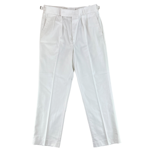 British Royal Navy Officer's White Class I & Class III Dress Trousers - W34 L30.5