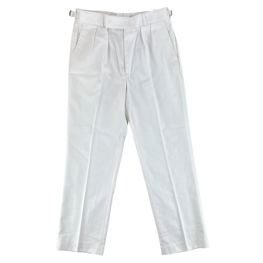 British Royal Navy Officer's White Class I & Class III Dress Trousers - W34 L30.5
