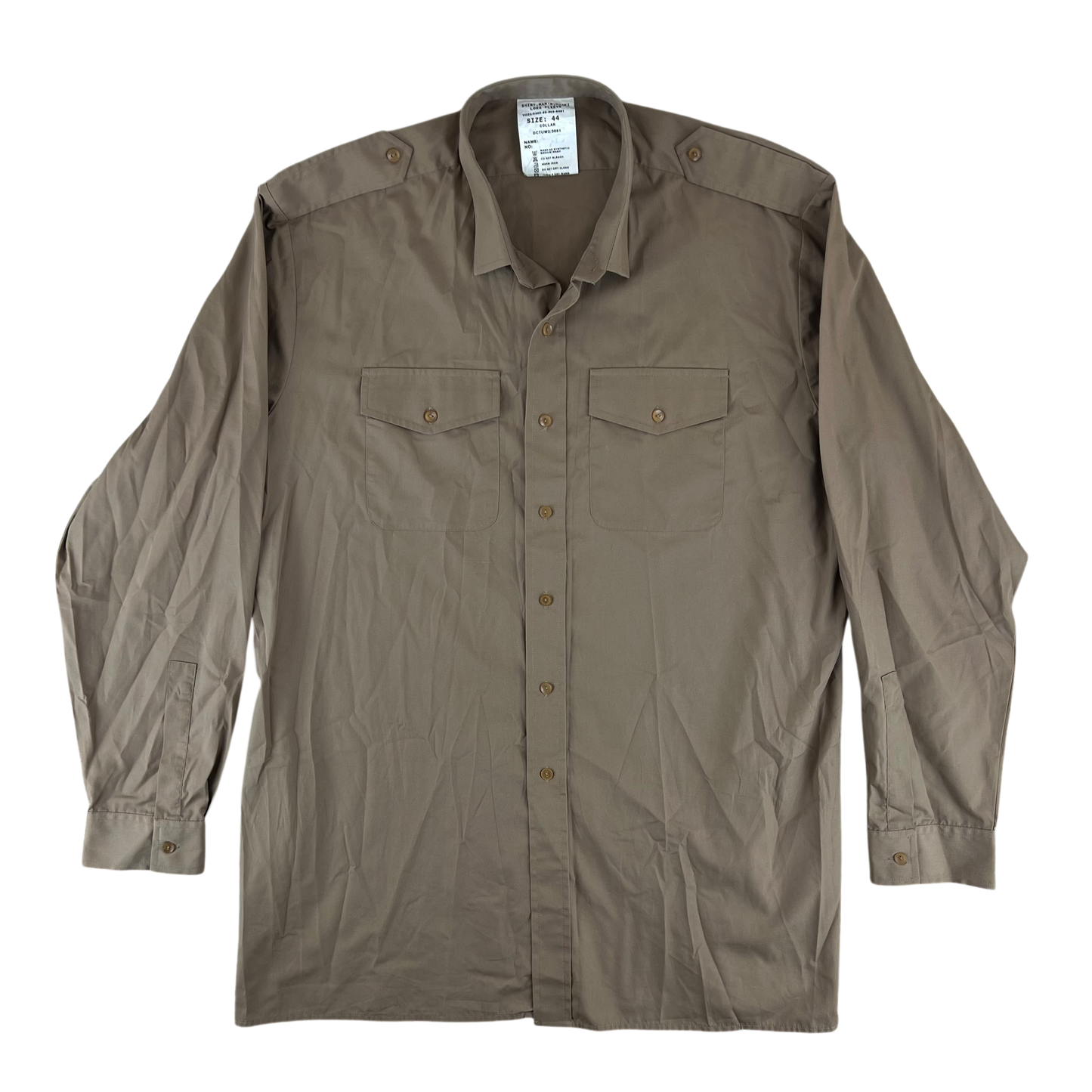 British Army Khaki Long Sleeve Shirt
