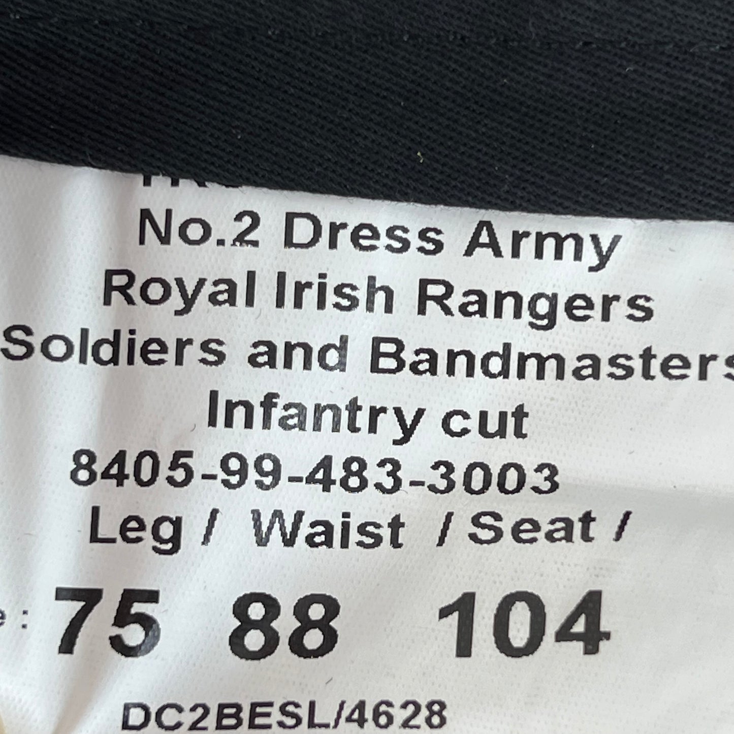 British Army Royal Irish Rangers No. 2 Dress Trousers - W34 L27