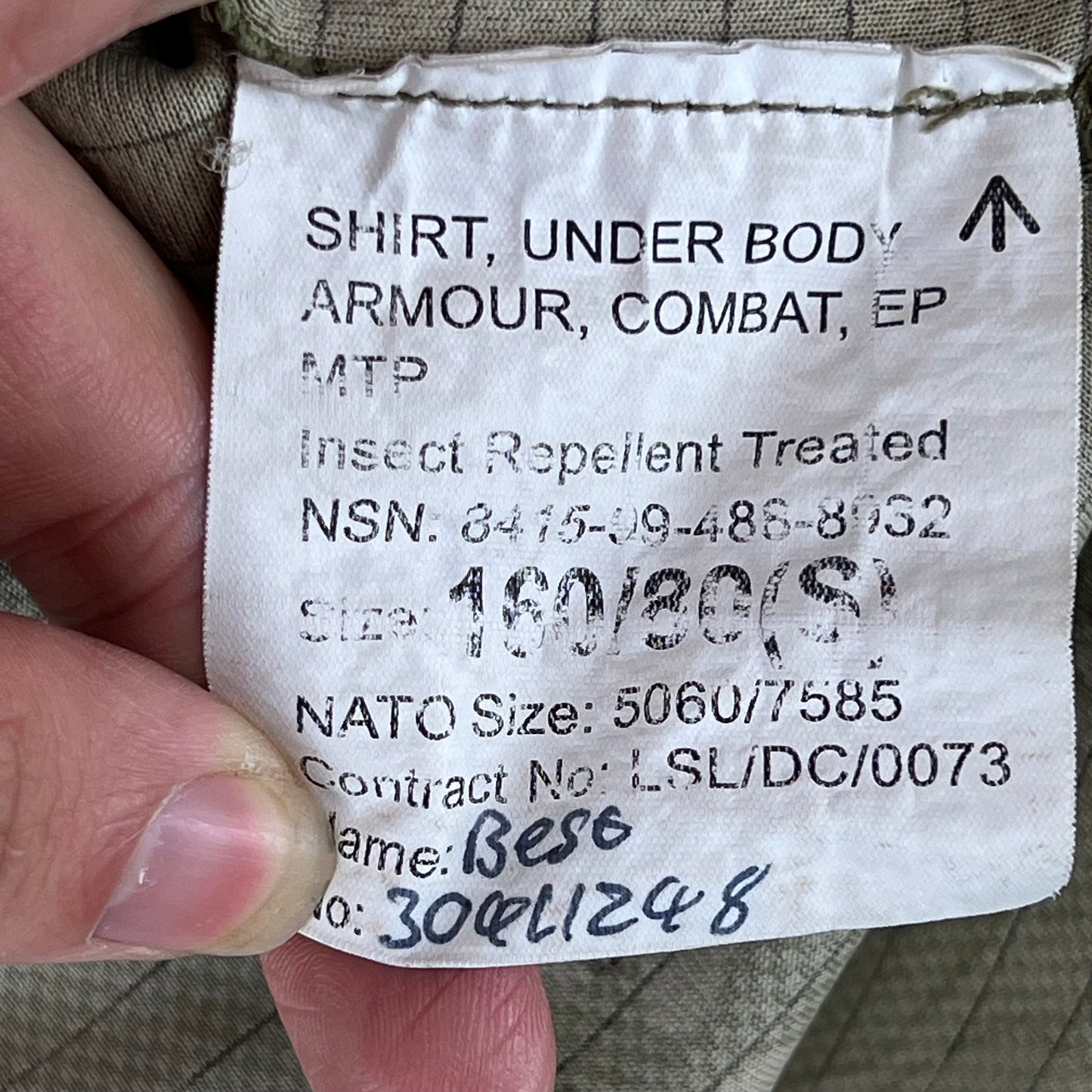 British Army MTP Camouflage MTP Body UBACS Combat Shirt - Small 160/80