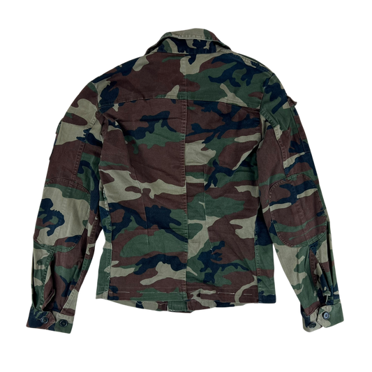 Italian Army Roma 90 Woodland Camouflage Combat Jacket - Small