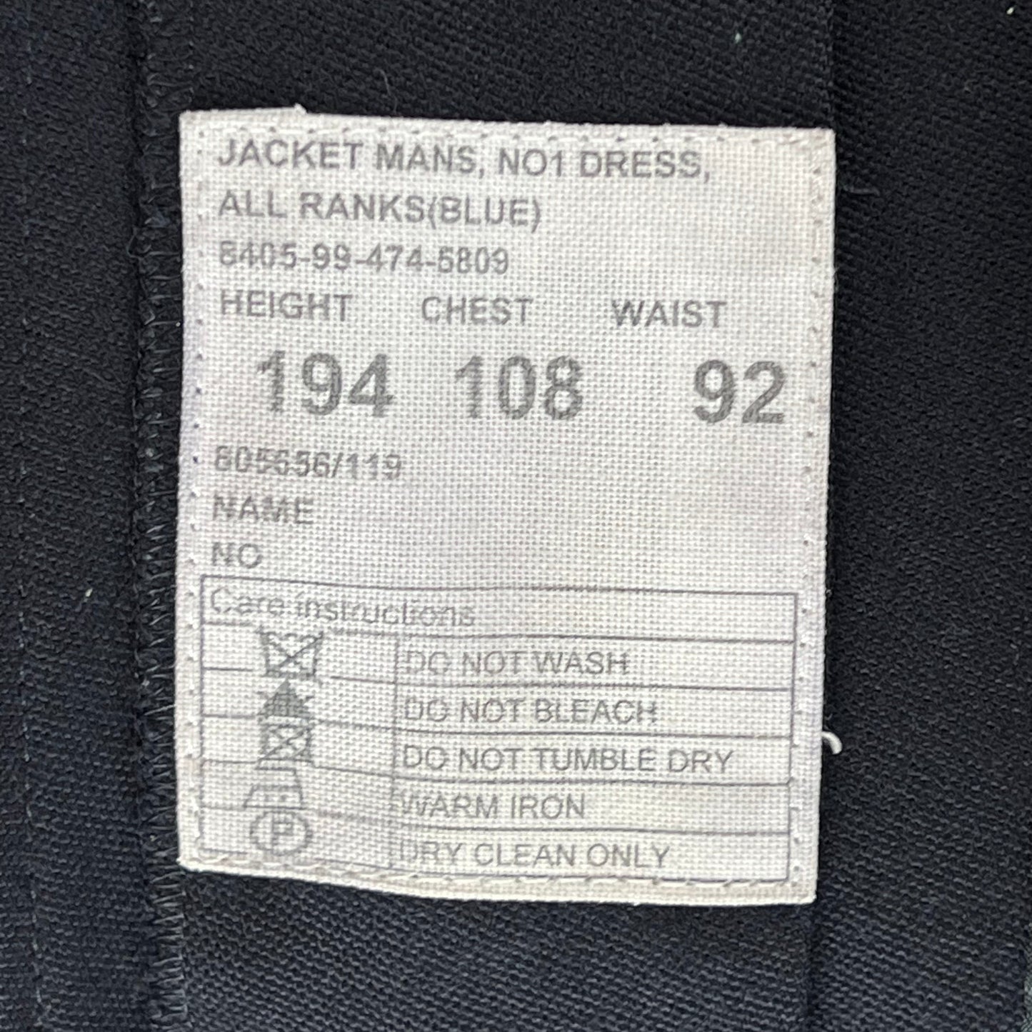 British Army No. 1 Dress Jacket - Royal Academy Sandhurst - Medium 194/108