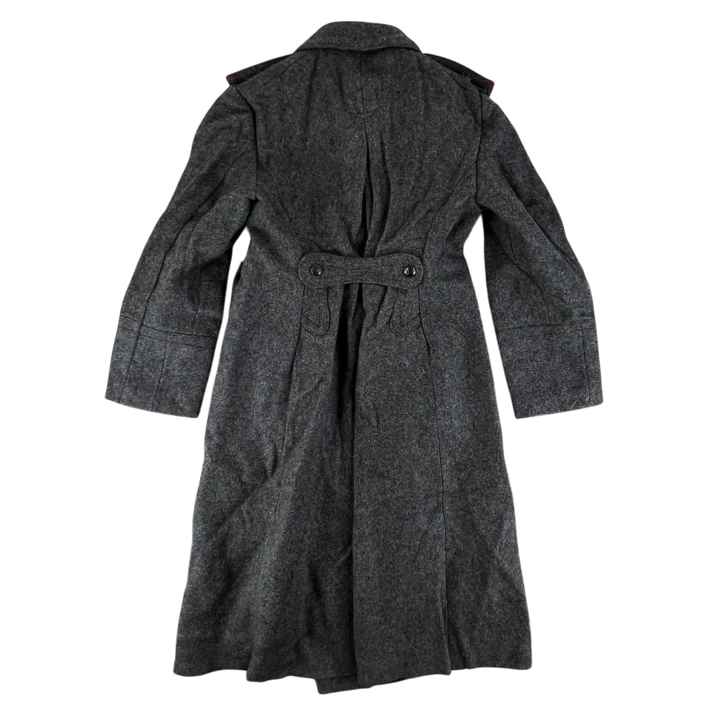 Bulgarian People's Army 50s Grey Wool Greatcoat - Small