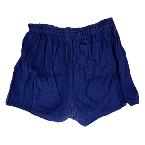 West German Army Cotton PT Navy Blue Swim Shorts - Small