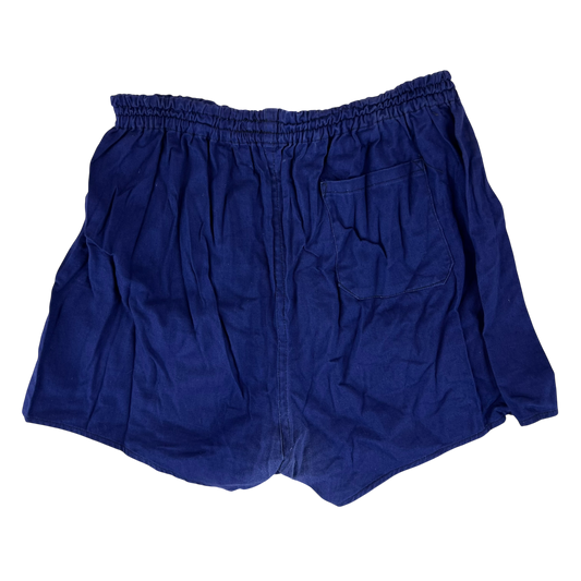 West German Army Cotton PT Navy Blue Swim Shorts - Small