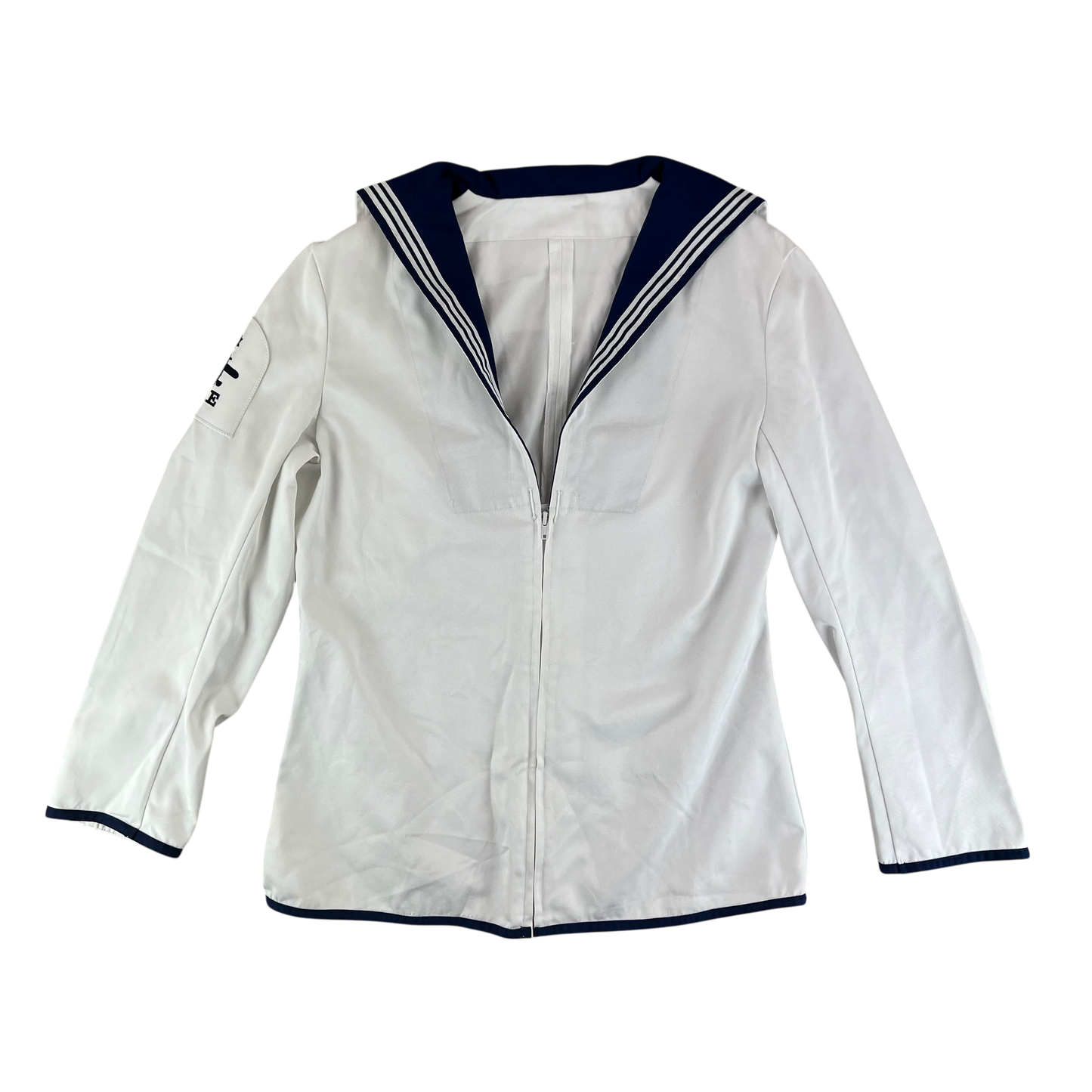 British Royal Navy Class II White Jumper Sailor's Top - Large 176/104