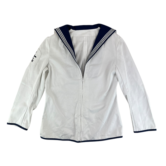 British Royal Navy Class II White Jumper Sailor's Top - Large 176/104