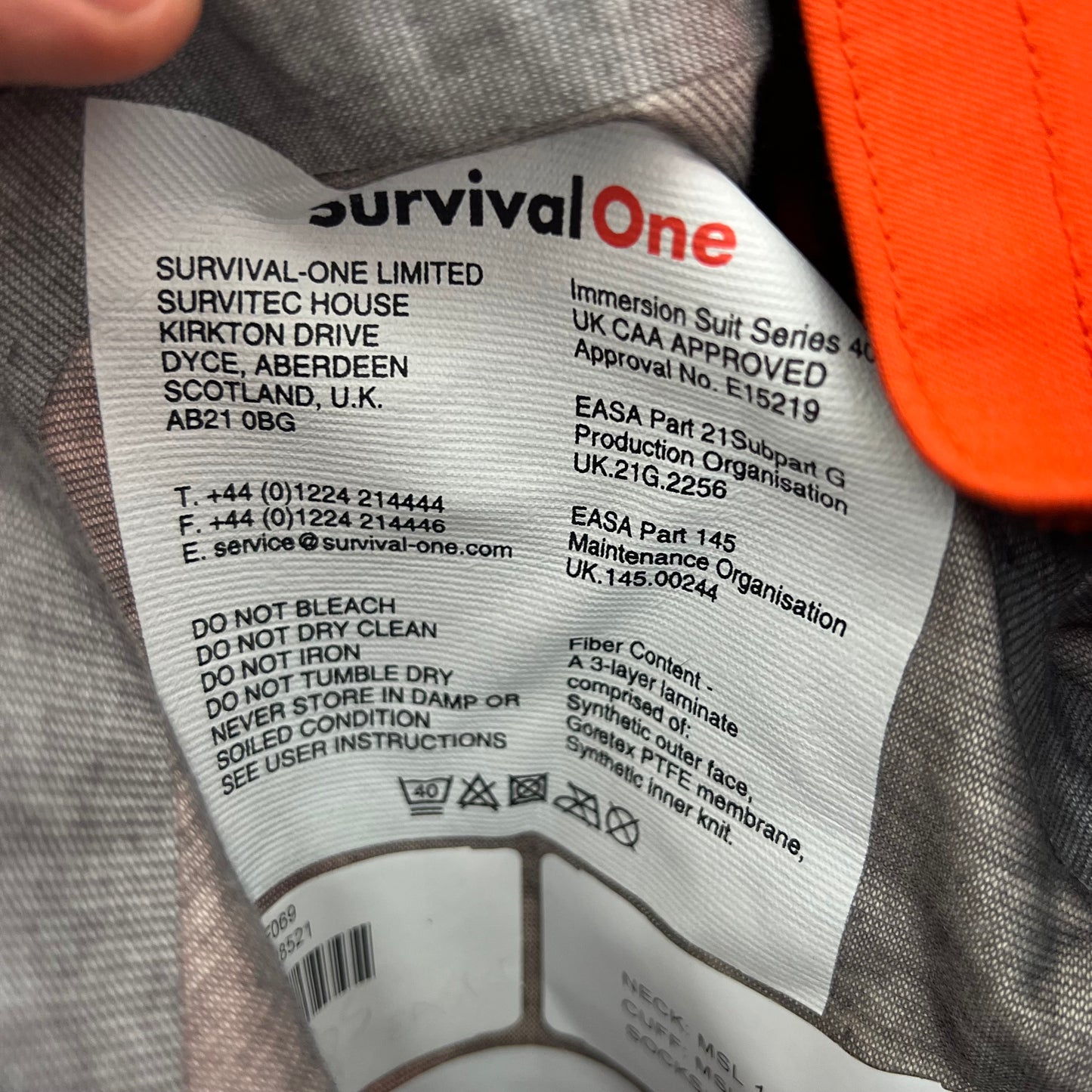 British Army Survival One Drysuit Immersion Suit - X Small
