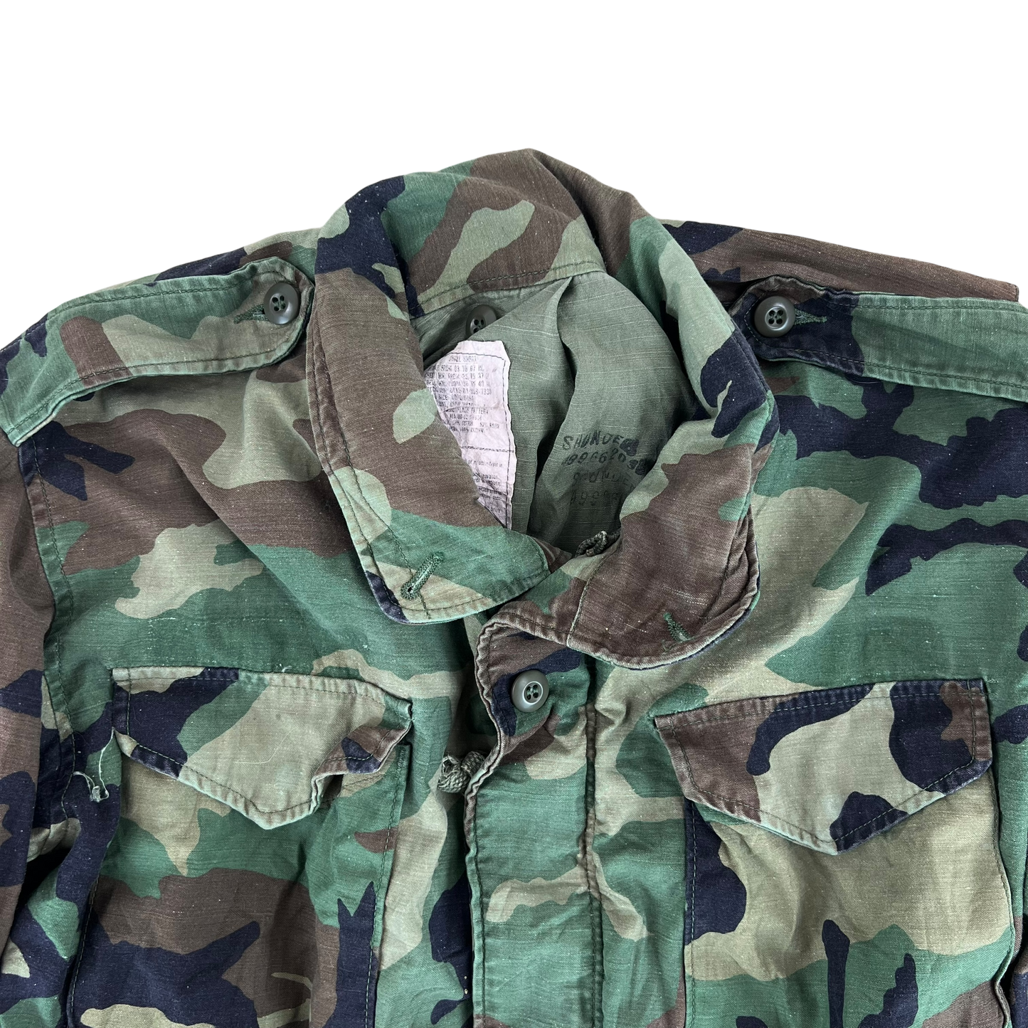 US Army M81 Woodland Camo M65 Cold Weather Field Coat - Medium / Small