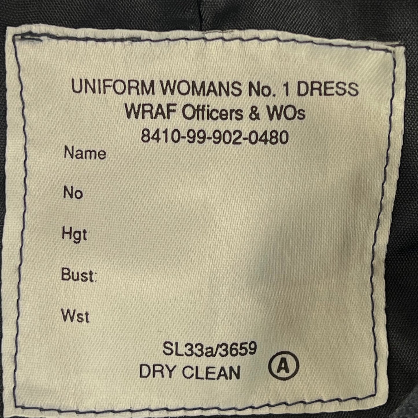 British Royal Air Force No. 1 Dress Jacket - WRAF Officers & WOs - Small