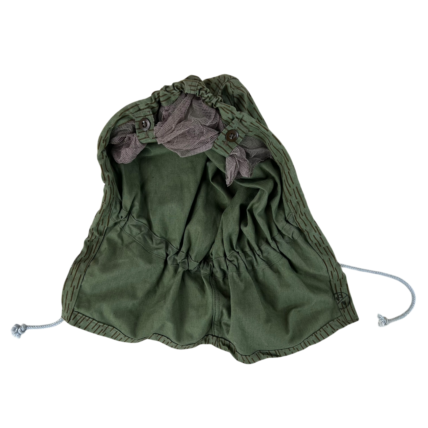 East German Army NVA Raindrop Camouflage Hood / Helmet Cover