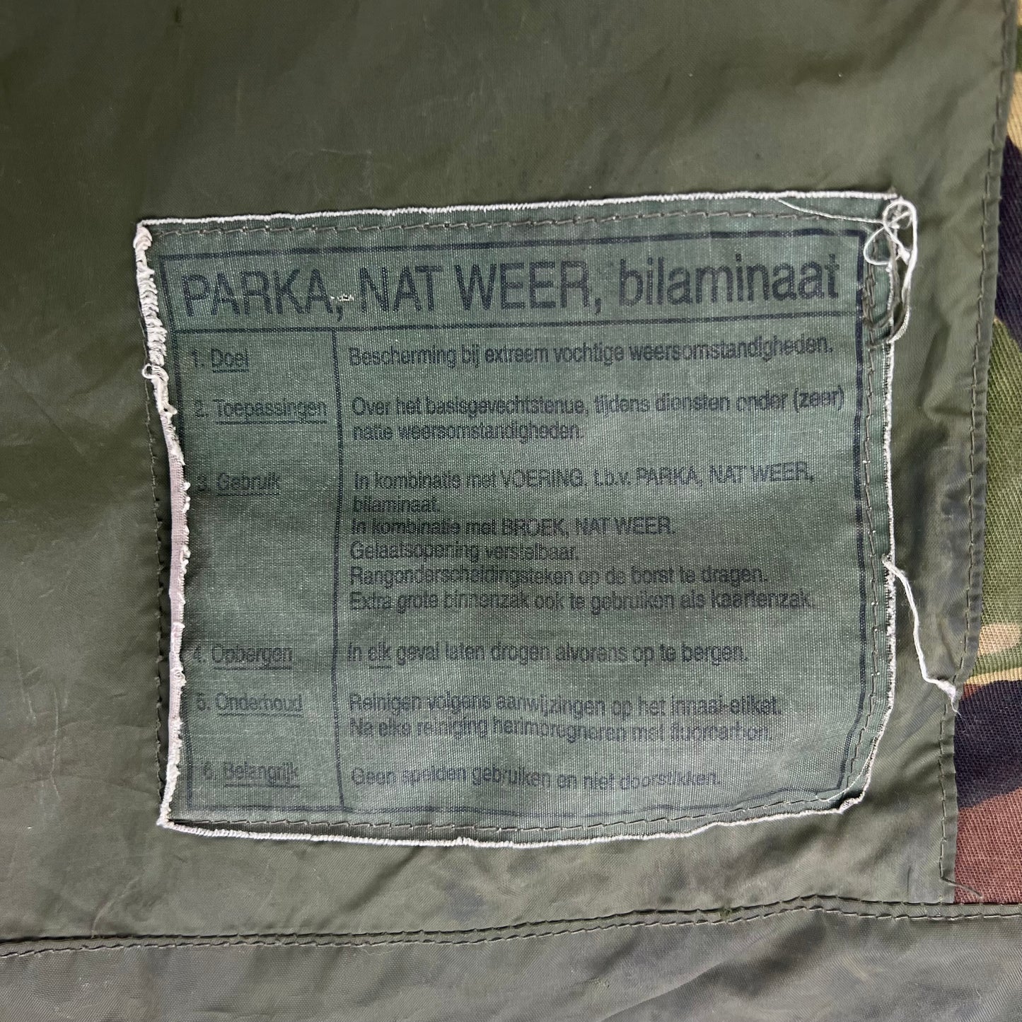 Dutch Army M93 DPM Woodland Camouflage MVP Parka - Large