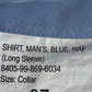 British Royal Air Force Man's Light Blue No. 2 Long Sleeve Shirt