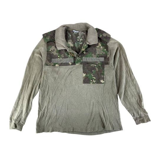 Romanian Army M2017 Woodland Camouflage Polo Top - Medium