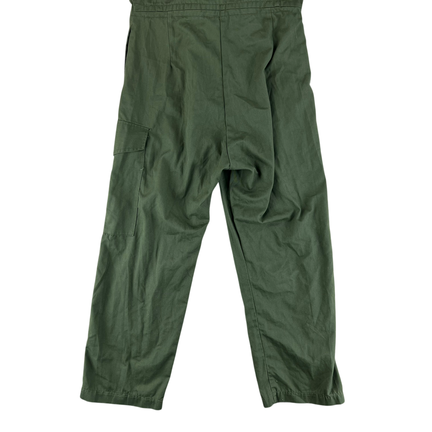 British Army 80s Cotton Work Coveralls Olive Green - Small 160/84