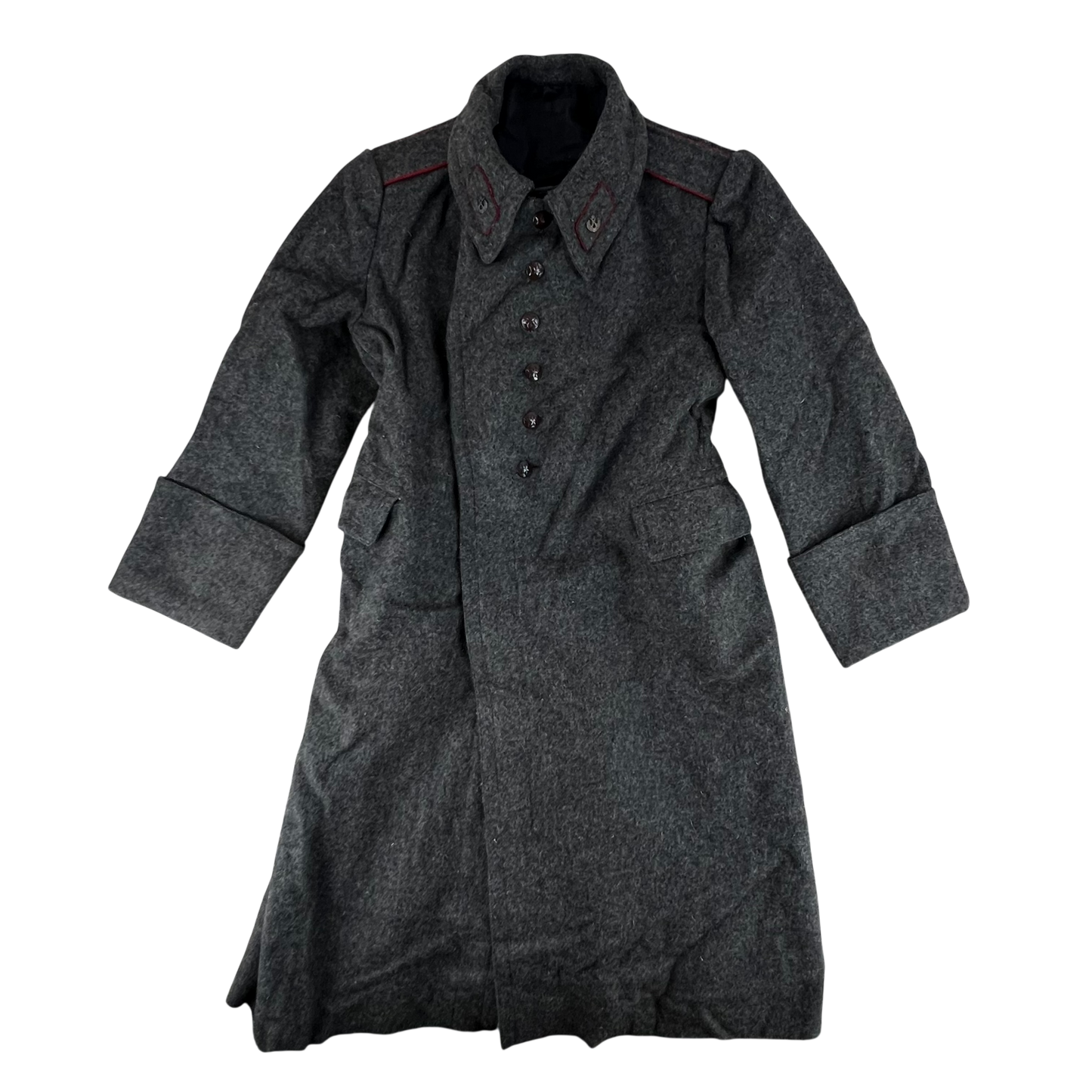 Bulgarian People's Army 50s Grey Wool Greatcoat - Medium