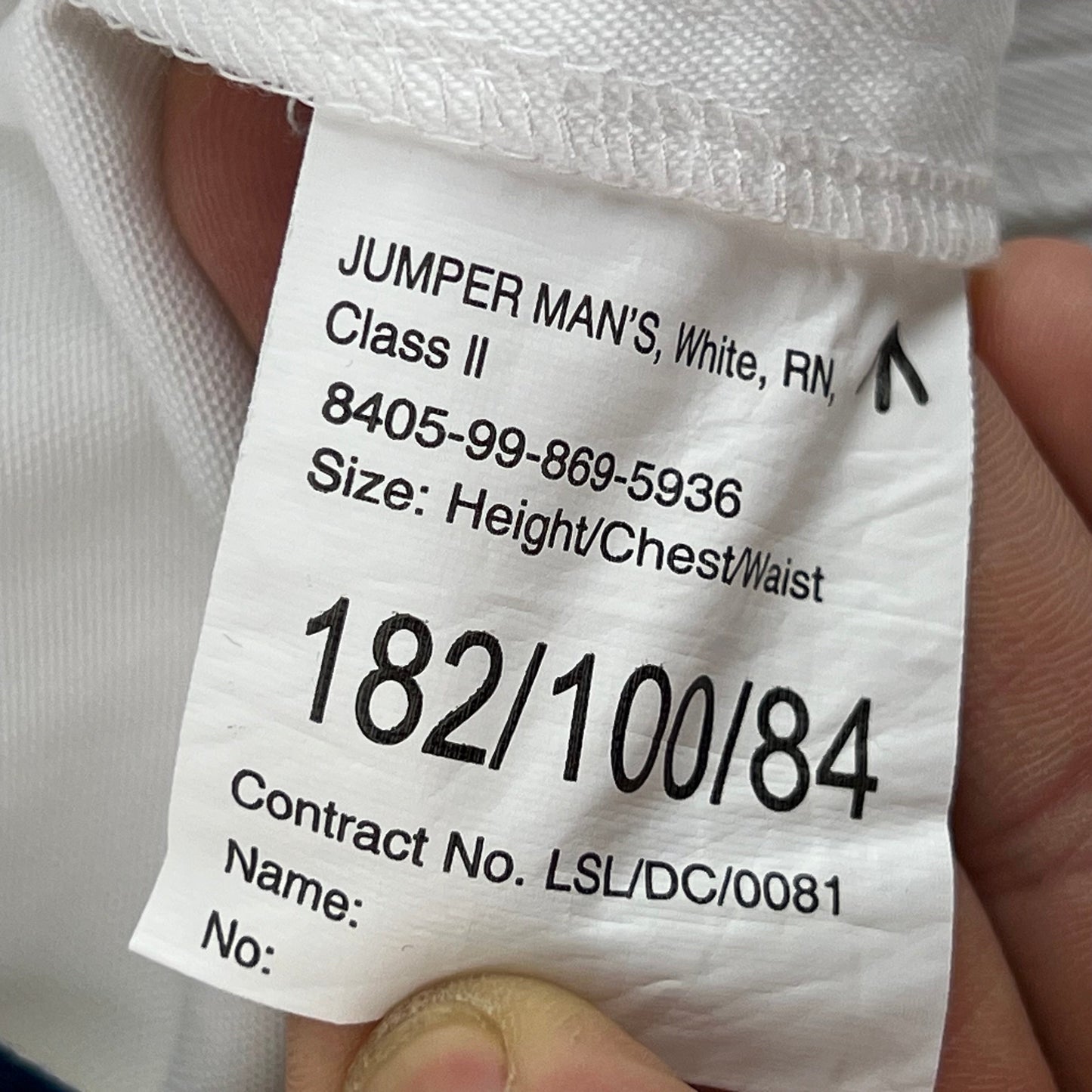 British Royal Navy Class II White Jumper Sailor's Top - Medium