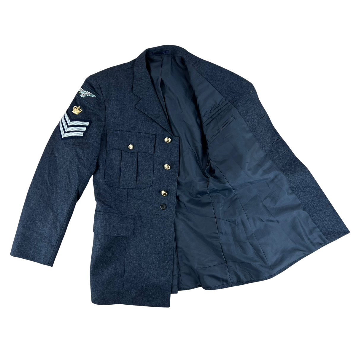British Royal Air Force No. 1 Dress Jacket w/ Belt - Medium 100R