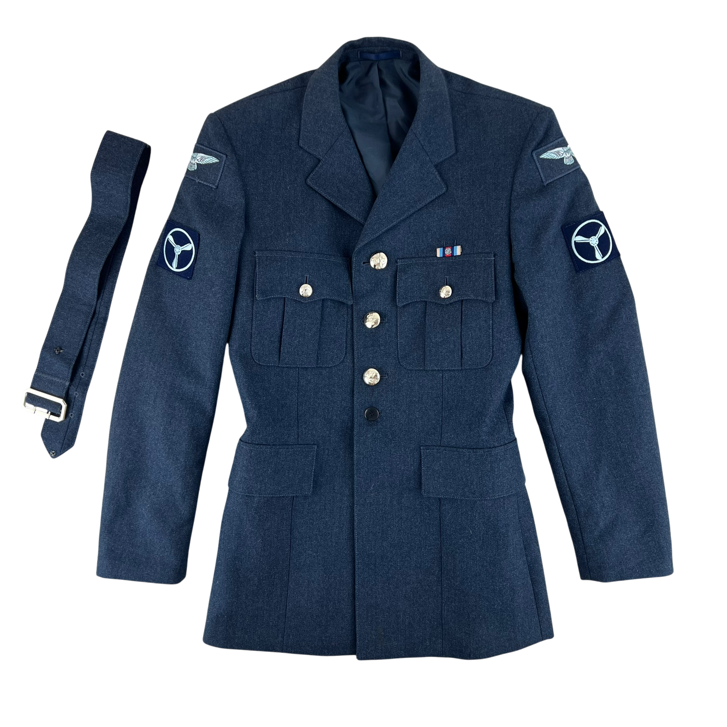 British Royal Air Force No. 1 Dress Jacket w/ Belt - Medium 92R