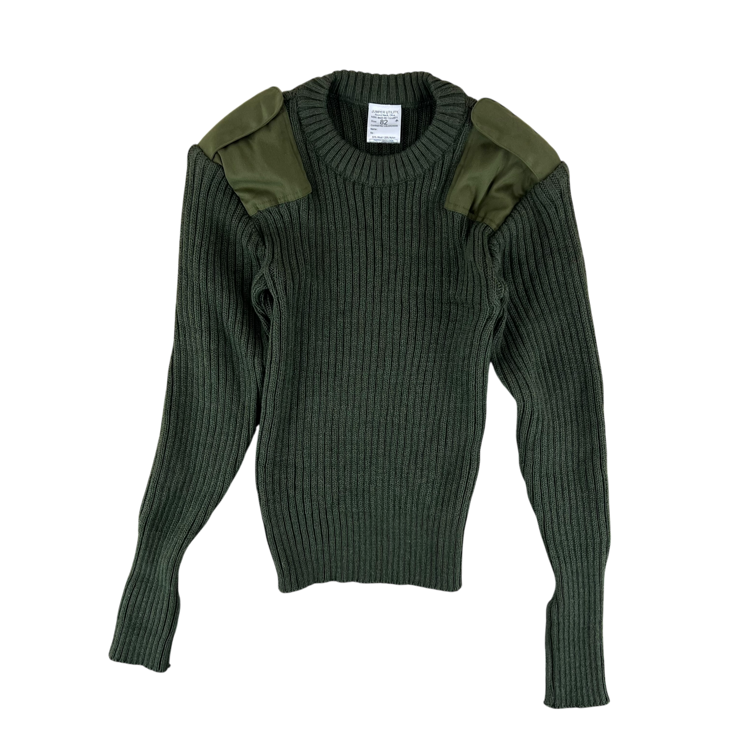 British Army Olive Green Pullover Jumper - Small 82cm
