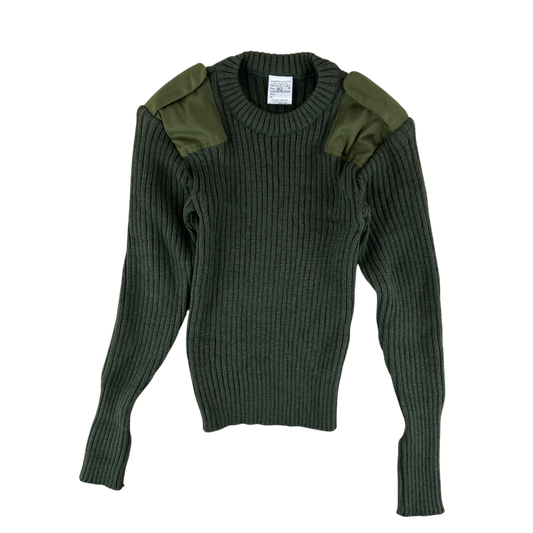 British Army Olive Green Pullover Jumper - Small 82cm