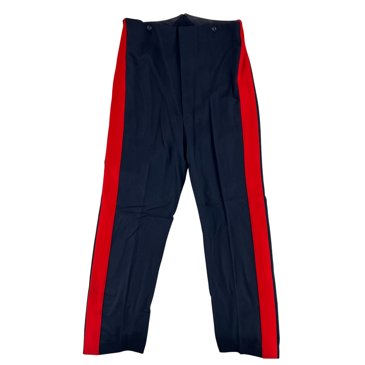 British Army Footguards Officers' Black Red Stripe Trousers - W35 L32.5