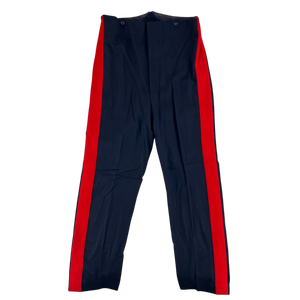 British Army Footguards Officers' Black Red Stripe Trousers - W35 L32.5
