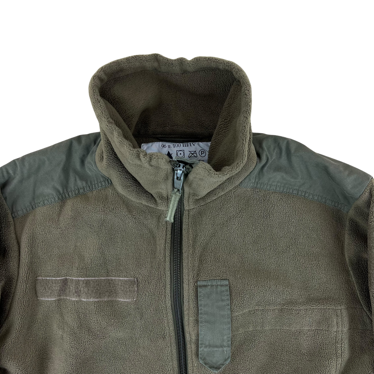 Austrian Army Olive Fleece Cardigan - Medium