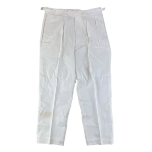 British Merchant Navy 50s Tropical White Trousers - W34 L29